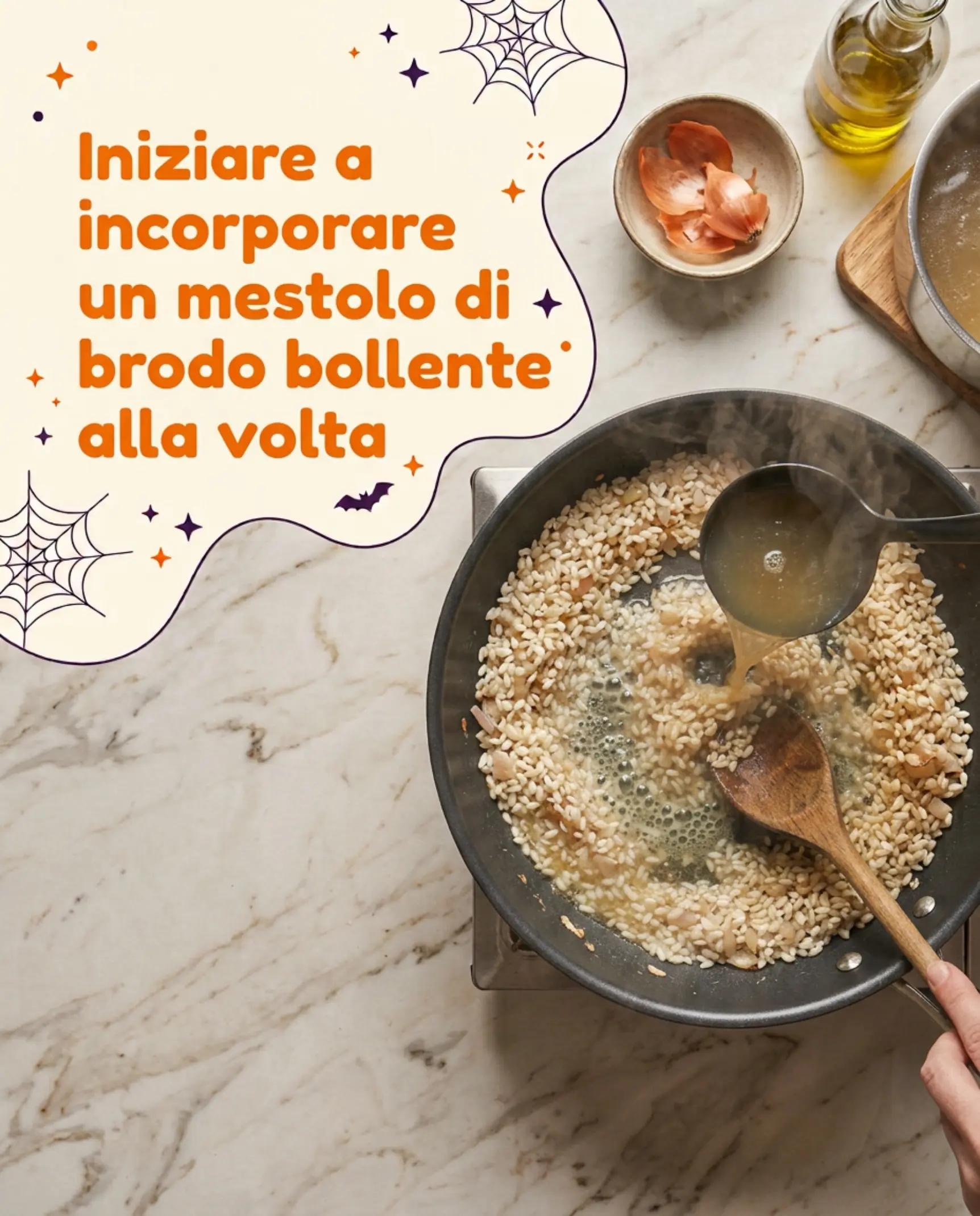Risotto allo zafferano con mortadella fase 4